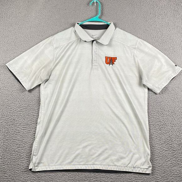 Nike Dri-Fit Striped UAF University Of Alaska Fairbank Polo Shirt Men's Large - Picture 2 of 12